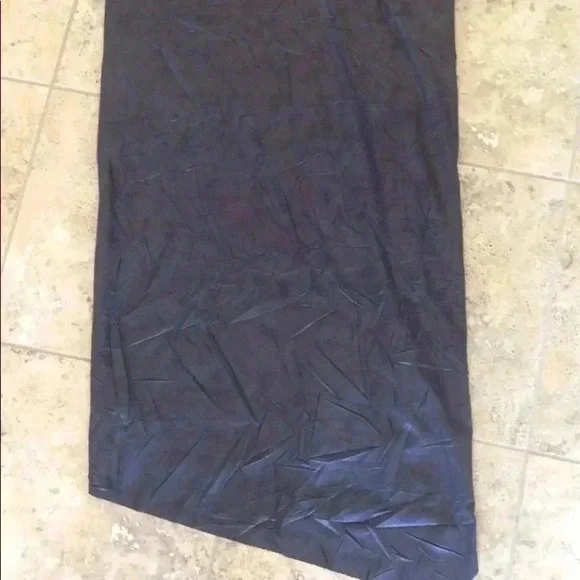 Calvin Klein Sleeveless Black Coated Asymmetrical Hem Size M - Picture 4 of 5